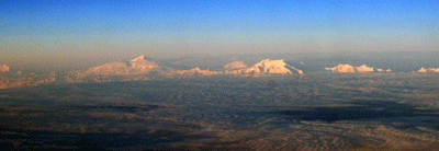 Alaska, Mt. McKinley, 20,320 ft, Picture taken 12-5-03 from NWA flt 19.