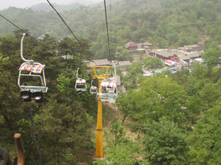 Ski-lift at the Great Wall.