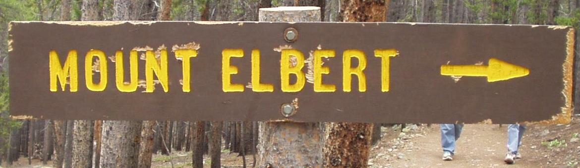 Sign on Colorado Trail for right turn onto Trail 1484.