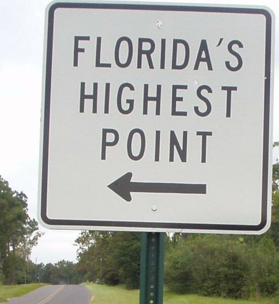 Sign across the road from the park