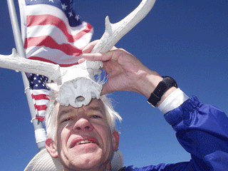 Antlers atop Borah Peak.