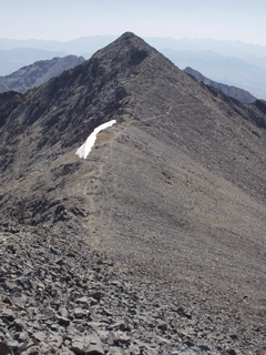 Borah Peak snow-bridge in late August.