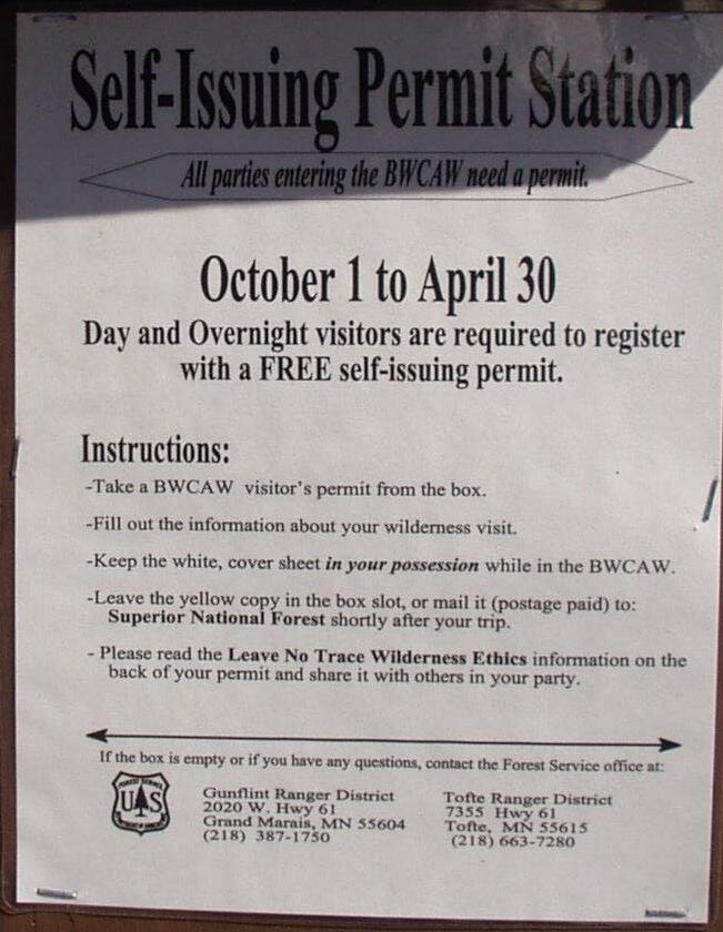 Self Issue Permit Notice.