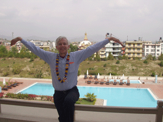 Showing off in Nepal.