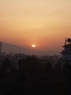 Another beautiful sunrise over the Himalayas in Nepal.