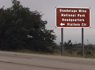 Park sign on US Hwy 62/180.
